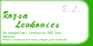 rozsa levkovics business card